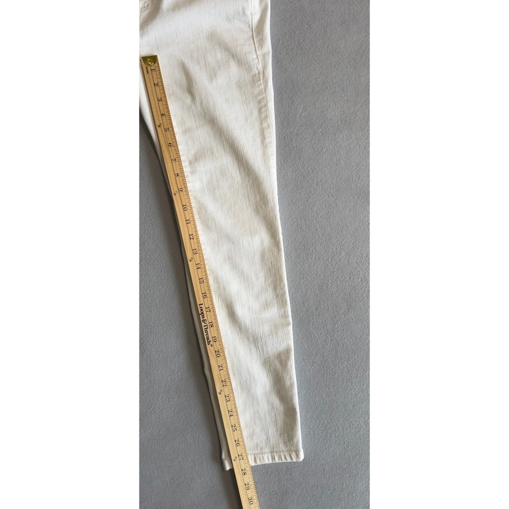 Vineyard Vines White Denim Slim Leg Jeans Women's Size 0 Low-Rise, Stretch - Picture 9 of 10
